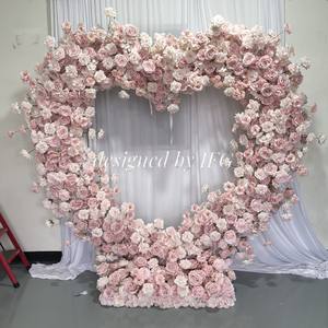 IFG san valentino ingranaggio floreale 7ft rosa cuore cuore arco fiore per lo sfondo di nozze - Product Image 6