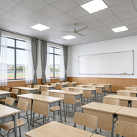 Pupitre et chaise d'école en bois sur mesure avec plateau en contreplaqué et structure en acier pour l'école primaire et secondaire