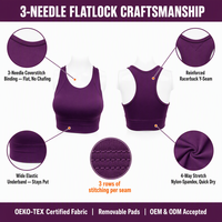 Soutien-gorge de sport yoga pour femme, écologique, grande taille, simple, à maintien élevé, léger, respirant, extensible dans quatre directions, séchage rapide, avec découpes