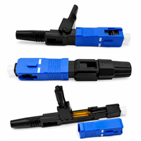 Adaptador de Fibra Óptica Monomodo ZAWEDA CT001 LC de Conexión Rápida para Redes FTTH 4G con 1 Año de Garantía