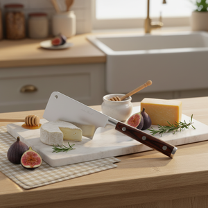 Coltello da Torta e <span class=keywords><strong>Formaggio</strong></span> Personalizzato con Etichetta Privata, Lama in Acciaio Inossidabile Resistente e Manico in Legno - Product Image 3