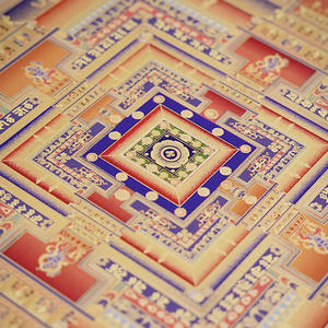 Tangka hangend schilderij van de Vajra Mandala van Xizang, messing, massief hout, puur handgemaakt, geschikt voor woonkamer en veranda - Product Image 4