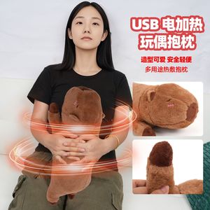 Almohada/Cojín de Peluche con Calefacción USB de Capibara con Patas Largas, Muñecos Masculinos y Femeninos con Calefacción, Compatible con Bancos de Energía - Product Image 3