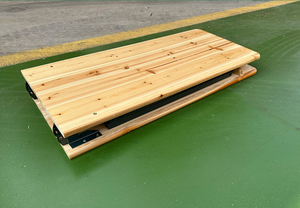 Ensemble table et banc pliants en bois pour festivals de bière en plein air, barbecues et pique-niques - Product Image 4