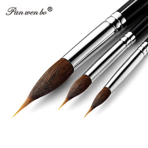 Panwenbo 3 pièces Pinceaux à pointe aiguë allongée Synthétique Pinceau à tête <span class=keywords><strong>extra</strong></span> <span class=keywords><strong>fine</strong></span> Ensemble de pinceaux à l'<span class=keywords><strong>aquarelle</strong></span> pour artistes pour les détails fins - Product Image 1