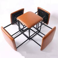 Nordischer Multifunktionshocker Fünf-in-Eins Sofahocker Wohnzimmer Haushalt Quadratischer Hocker