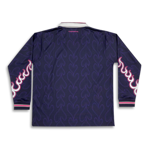 เสื้อฟุตบอลแขนยาวคล้ายคอโปโลดีไซน์เสื้อฟุตบอลย้อนยุคออกแบบได้ตามต้องการ - Product Image 4