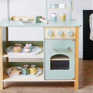 Spiel küche für Kinder Premium Holz spielzeug Küche Rollenspiel Kleinkind Zeichenbrett Spielzeug - Product Image 5