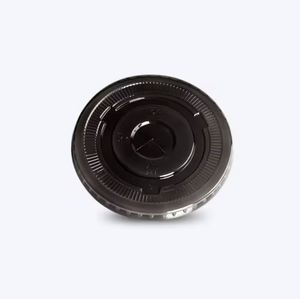 Prix d'usine, en stock, couvercles plats en plastique PET noir de 92 mm (1000 pièces) sans gobelets, couvercle en plastique PET pour gobelets en plastique de 92 mm - Product Image 1