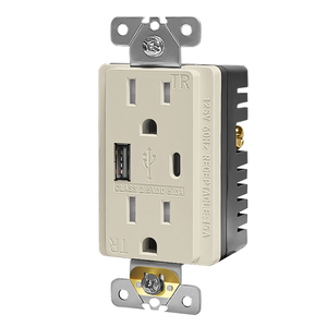 Best Smart Home Modern <strong>Usb</strong> Outlets Wall Electrical 15A <strong>Usb</strong> and Duplex Electrical Outlet Wall <strong>Usb</strong> <strong>Plug</strong> Charging <strong>in</strong> Bedroom - Product Image 1