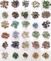 Collier Boucles d'Oreilles en Pierre Naturelle Irrégulière, Bijoux Pendentif Brut, Gemme Cristalline Brute, Pendentif Breloque Pierre de Naissance en Gros