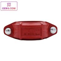 Raccord rigide rainuré en fonte ductile homologué FM UL 2"-12" 300 PSI, finition époxy rouge pour système d'incendie