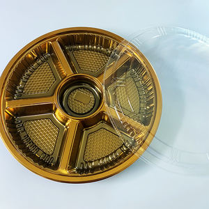 Venta al por mayor desechable 6 compartimentos PS tuerca de plástico <span class=keywords><strong>Sushi</strong></span> bandeja de comida con tapa para Togo fiesta bandeja y Snack Blister embalaje - Product Image 3