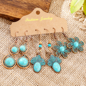Bohemian Fashion Earrings Set Alloy Antique <b>Bronze</b> Plated Tassel <b>Drop</b> Women's Party Jewelry - Product Image 3