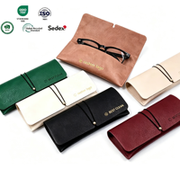 Bestpackaging lunettes de soleil en cuir de luxe étui souple sacs à lunettes lunettes étui à lunettes pour emballage de lunettes avec logo personnalisé
