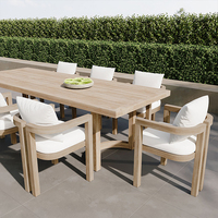 Chaises de jardin nordiques en teck imperméable à l'eau Patio extérieur chaise en teck ensemble de meubles chez l'habitant cour teck table et chaise fabricant