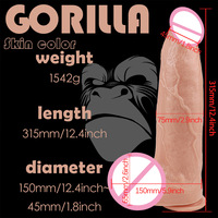 JiaYi J82 Gorilla 1.6kg Dildo de Silicona 100% Grueso y Grande de China, Pene Artificial, Plug Anal, No Impermeable, Gay, Boxing, JJ Sex