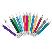 Stylo à bille en plastique multicolore avec pointe métallique, colle en spray, vente en gros, papeterie de bureau, cadeau publicitaire, utilisation hôtelière