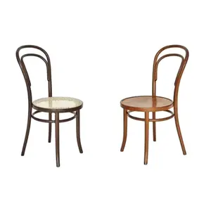 New arrival NO. 14 solid bentwood thonet chair with rattan seat