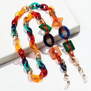 <span class=keywords><strong>Catena</strong></span> per <span class=keywords><strong>Occhiali</strong></span> Boho Colorata in Acrilico per Donne, Cordino Geometrico in Resina alla Moda, Catenella per <span class=keywords><strong>Occhiali</strong></span> da Sole - Product Image 1