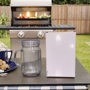 Pre-khoan 20oz Quả cầu tuyết Tumbler đôi tường Acrylic <span class=keywords><strong>Mason</strong></span> <span class=keywords><strong>Jar</strong></span> DIY cá nhân cốc cho UV dtf long lanh fillable Tumblers - Product Image 5