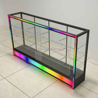 Meubles de magasin de détail affichage de cadre en aluminium magasin de tabac armoire en verre cas vitrine de magasin de fumée présentoir en verre pour magasin de fumée