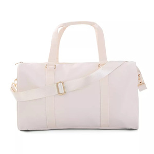 White Solid Color Large Capacity Crossbody Travel Bag For Women Adjustable Strap Handbag Type Leisure Travel Waterproof Nylon - Product Image 5