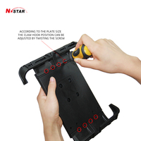 N-star-Soporte de teléfono Universal para coche, soporte de montaje de tableta de aluminio plegable
