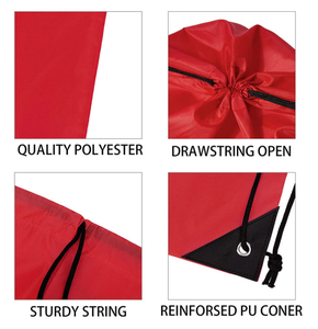 Sac à dos de sport en polyester et nylon, personnalisé, imperméable, avec cordon de serrage, pour la promotion en gros - Product Image 2