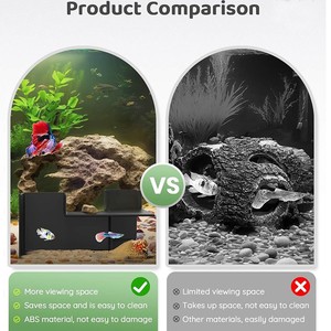 Aquarium Underground Tunnel Fish Tank Decoration Black ABS Modular Hiding Room For Fish And Shrimp - Product Image 3