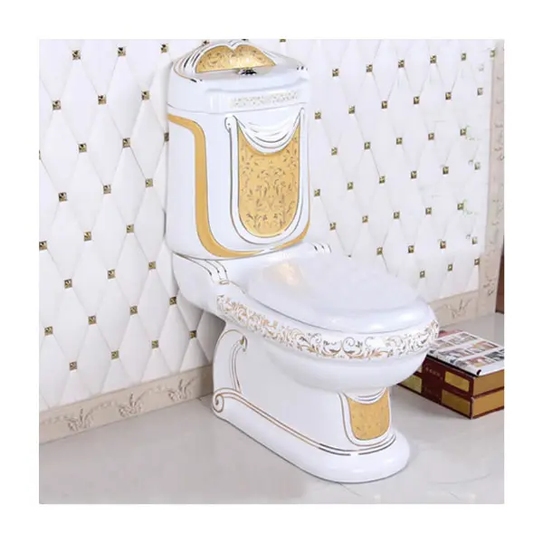 Design WC KD-T002C Multi Color Toilette mit Becken Blumen Design Zweiteiliger Wassers chrank