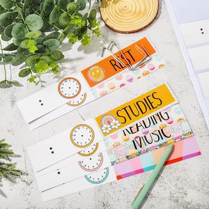 Tabla de Horarios Diarios de Bolsillo, 13x35.5 Pulgadas, Estilo Boho, Tablero Visual de Gestión del Tiempo con 24 Tarjetas para el Regreso a Clases - Product Image 3