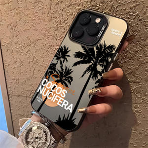 Coque de téléphone personnalisée en silicone TPU avec motif de coucher de soleil et de palmiers pour iPhone 17 16 15 14 13 12 11 Pro Max - Product Image 2