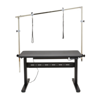 Table de toilettage électrique pour animaux de compagnie avec plateau en acier inoxydable et caoutchouc, réglage de la hauteur par mémoire, faible bruit et respectueuse de l'environnement YM-AW-1