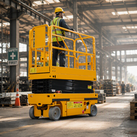 Plateforme élévatrice à ciseaux électrique sur chenilles en acier de 12 m GS1012TL, capacité 450 kg, avec extension de 900 mm pour travaux extérieurs en bâtiment