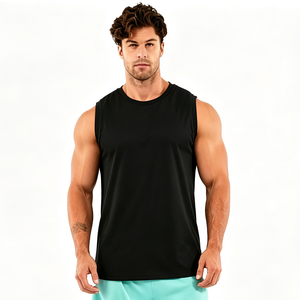 Camiseta sin Mangas Personalizada con Logotipo del Proveedor, Camiseta Deportiva de Algodón para Hombre, para Entrenamiento Muscular, Running, Gimnasio, Fitness - Product Image 2