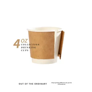 4oz Double Wall Kraft <strong>Paper</strong> Tasting <strong>Cups</strong> Disposable Mini <strong>Sampling</strong> <strong>Cups</strong> for Coffee Milk Tea Commercial Wholesale - Product Image 3