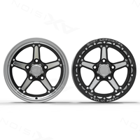 Jantes forgées Beadlock AX 15x6 15x8 Noir brillant usiné en alliage 6061-T6 5x120.65 5x120 pour Chevrolet Camaro des années 90, usage urbain ou course de dragster