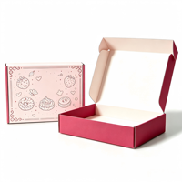 Emballages cadeaux pour beignets en carton ondulé avec logo personnalisé en relief, fermeture magnétique, vente en gros, recyclables, pour chocolat et beignets