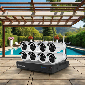 Gran oferta negro 5MP Full HD IP66 impermeable Wi-Fi CCTV cámara <span class=keywords><strong>de</strong></span> <span class=keywords><strong>seguridad</strong></span> NVR <span class=keywords><strong>Kit</strong></span> 8-Ch 3PCS Array LED visión nocturna CMOS Sensor HDD - Product Image 5