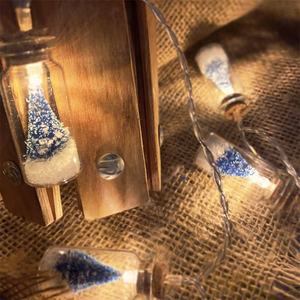 Affascinante moda 10 20 Led <span class=keywords><strong>bottiglia</strong></span> di vetro albero piuma di cono nevoso all'interno della decorazione natalizia luce della stringa per la decorazione della stanza di casa - Product Image 2