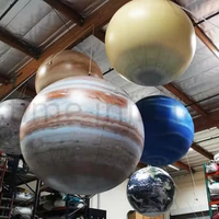 Planète Terre gonflable géante personnalisée Lune Mars Soleil Jupiter Vénus Mercure Saturne Uranus Neptune avec lumières LED