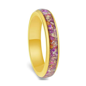 แหวนทังสเตนสีทอง 4 มม. ประดับด้วยหินจัสมินสีเขียว สำหรับผู้หญิง สไตล์ลำลอง คลาสสิก เหมาะสำหรับเป็นของขวัญในโอกาสหมั้น งานเลี้ยง หรือเป็นของขวัญแทนใจ - Product Image 2