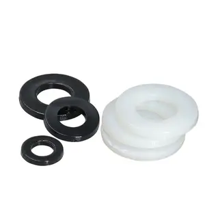 Round Delrin Washer Rubber Insulation Pom Thick Plastic For Roofing Nails Nylon M6 Clear Flat High Heat Resistant Nylon Washer