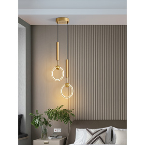 Pingeli Lighting Circular Pendant Light Iron Body Modern Minimalist Bedroom Ceiling Light Long Wire Design - Product Image 5