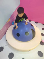 Manège Rotatif Manuel Thème Coccinelle Moetry, Équipement de Jeu Intérieur, Jeux pour Tout-Petits pour Centre de Jeux et Crèche