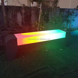 Panca da Esterno Personalizzata con Illuminazione LED RGB a Colori Variabili, Seduta in Plastica per Bar, Pub, Parchi e Giardini, Panche di Lusso per Patio - Product Image 6