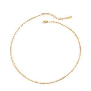 สร้อยคอโซ่สแตนเลสทอง 18K ดีไซน์ทรงเรขาคณิตของขวัญเครื่องประดับ JDN0302004 - Product Image 1