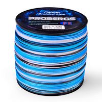 Ligne de pêche tressée super résistante 4 brins 300m 500m 1000m camouflage PE, ligne principale PE résistante 4 tresses