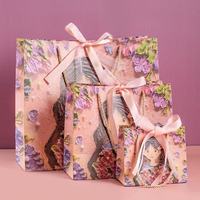 Sacs cadeaux en papier multicolores personnalisables de haute qualité avec poignées en ruban pour bougies, cadeaux de Noël, fêtes d'anniversaire et artisanat